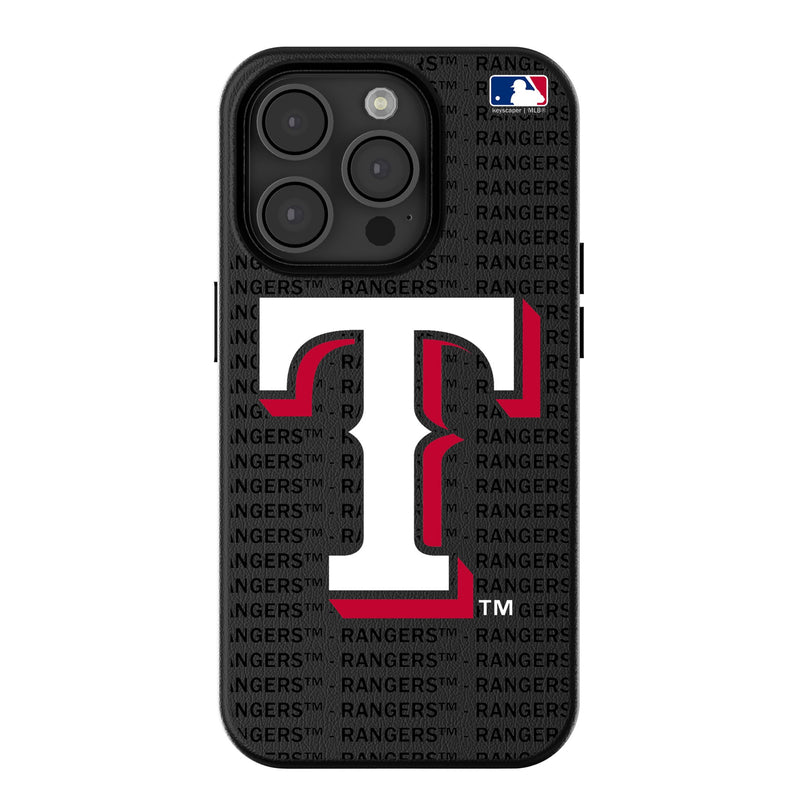 Texas Rangers Text Backdrop iPhone MagSafe Compatible Phone Case for Apple iPhone