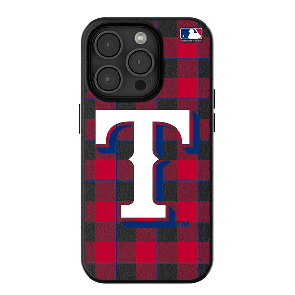 Texas Rangers Plaid iPhone MagSafe Compatible Phone Case for Apple iPhone