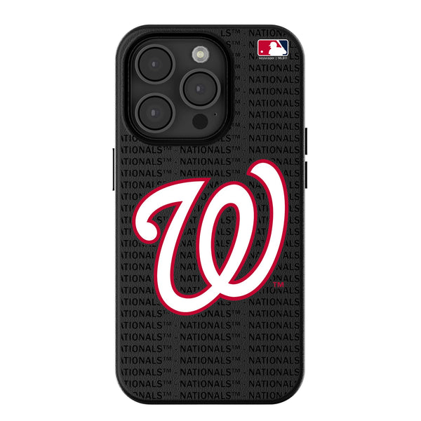 Washington Nationals Text Backdrop iPhone MagSafe Compatible Phone Case for Apple iPhone