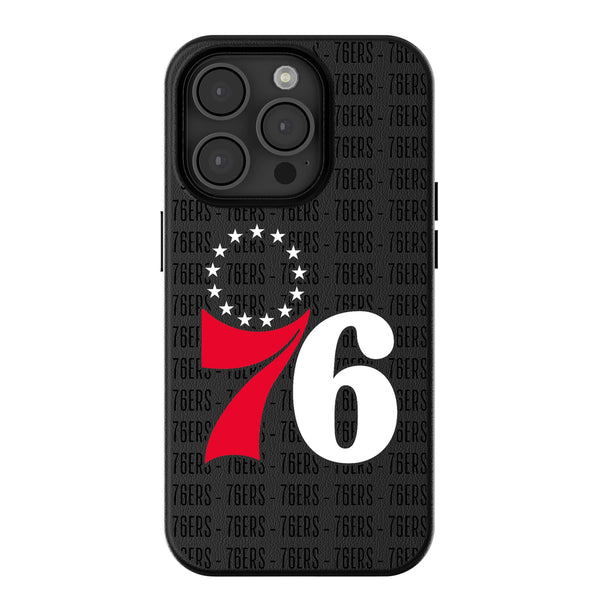 Philadelphia 76ers Text Backdrop iPhone MagSafe Compatible Phone Case for Apple iPhone
