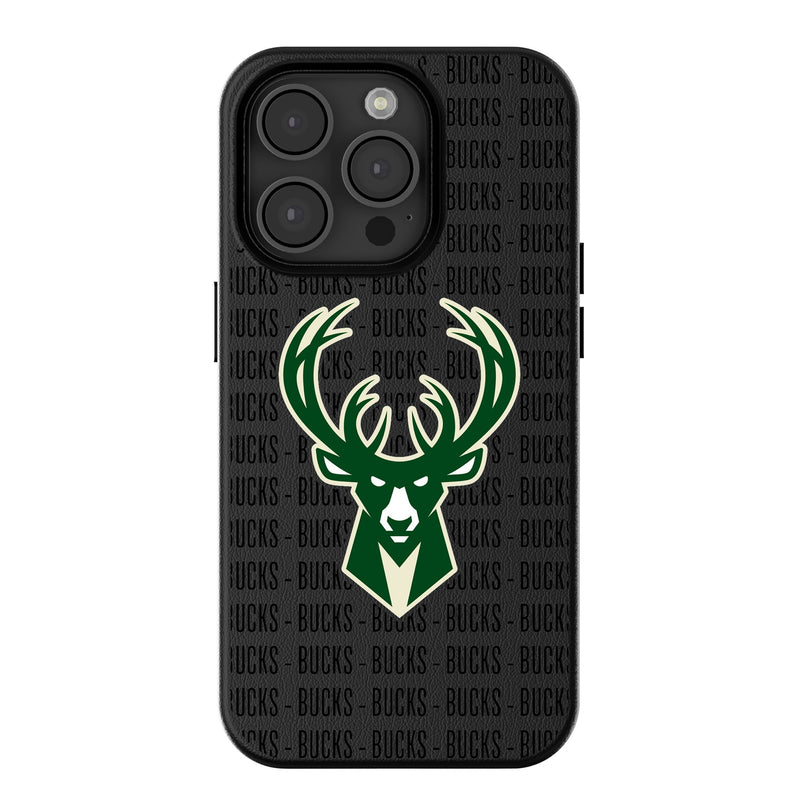 Milwaukee Bucks Text Backdrop iPhone MagSafe Compatible Phone Case for Apple iPhone