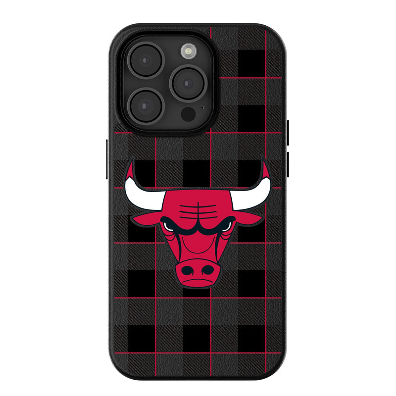 Chicago Bulls Plaid iPhone MagSafe Compatible Phone Case