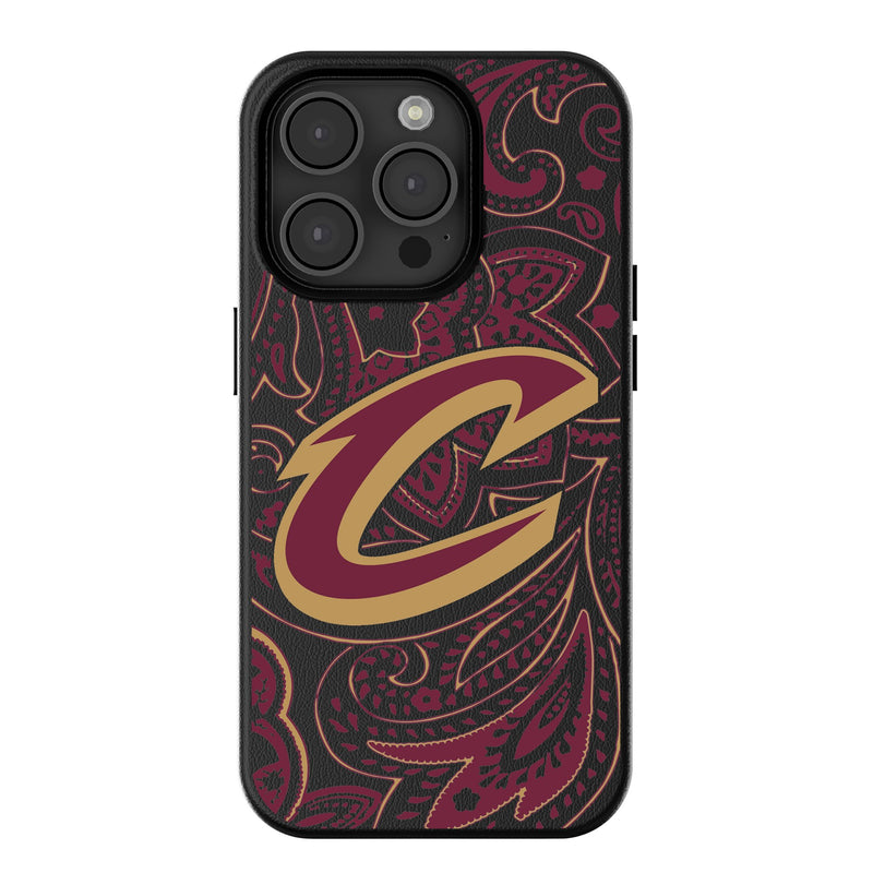 Cleveland Cavaliers Paisley iPhone MagSafe Compatible Phone Case for Apple iPhone