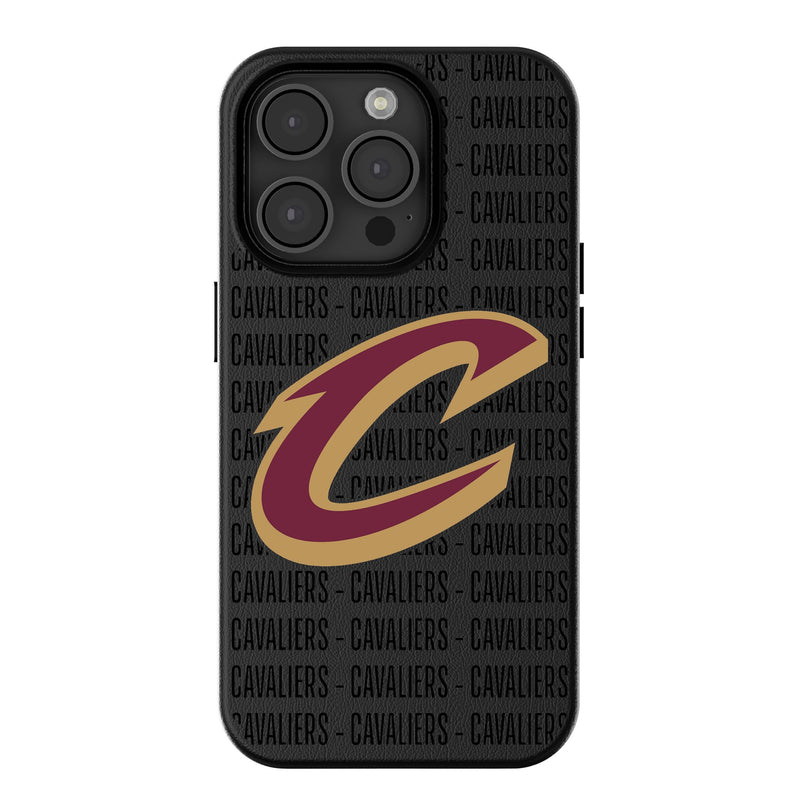Cleveland Cavaliers Text Backdrop iPhone MagSafe Compatible Phone Case for Apple iPhone