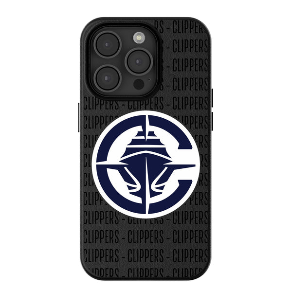 Los Angeles Clippers Text Backdrop iPhone MagSafe Compatible Phone Case for Apple iPhone