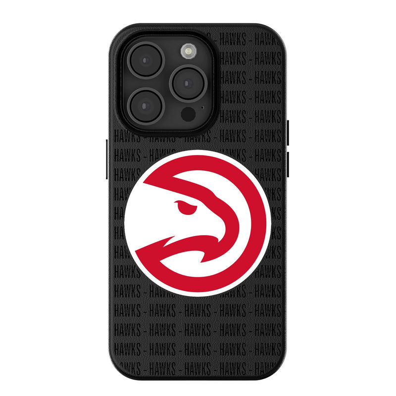 Atlanta Hawks Text Backdrop iPhone MagSafe Compatible Phone Case for Apple iPhone