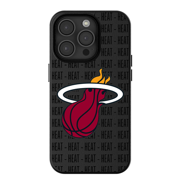 Miami Heat Text Backdrop iPhone MagSafe Compatible Phone Case for Apple iPhone