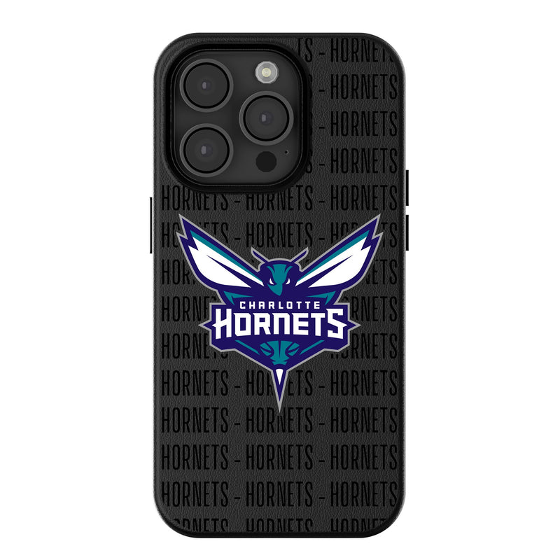 Charlotte Hornets Text Backdrop iPhone MagSafe Compatible Phone Case for Apple iPhone