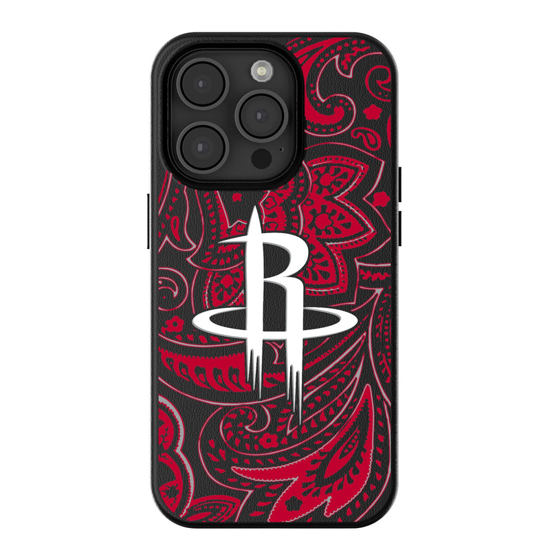 Houston Rockets Paisley iPhone MagSafe Compatible Phone Case