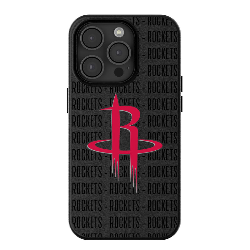Houston Rockets Text Backdrop iPhone MagSafe Compatible Phone Case for Apple iPhone