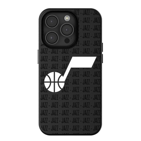 Utah Jazz Text Backdrop iPhone MagSafe Compatible Phone Case