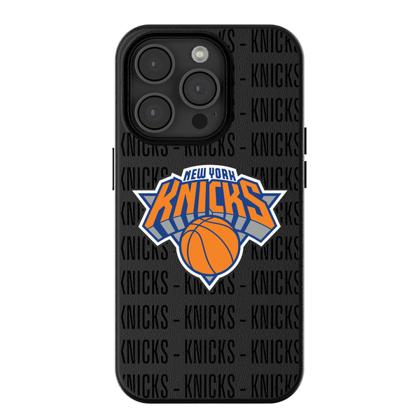 New York Knicks Text Backdrop iPhone MagSafe Compatible Phone Case for Apple iPhone