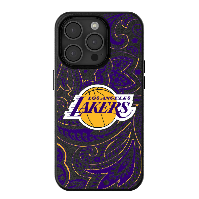 Los Angeles Lakers Paisley iPhone MagSafe Compatible Phone Case