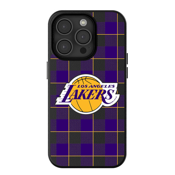 Los Angeles Lakers Plaid iPhone MagSafe Compatible Phone Case