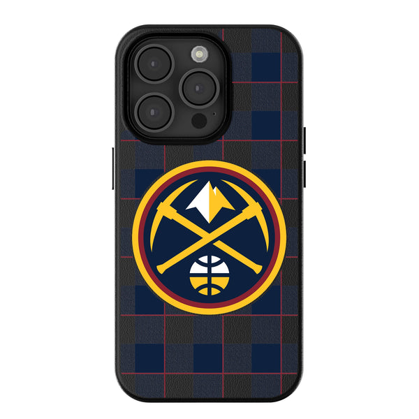 Denver Nuggets Plaid iPhone MagSafe Compatible Phone Case