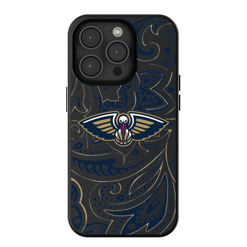 New Orleans Pelicans Paisley iPhone MagSafe Compatible Phone Case