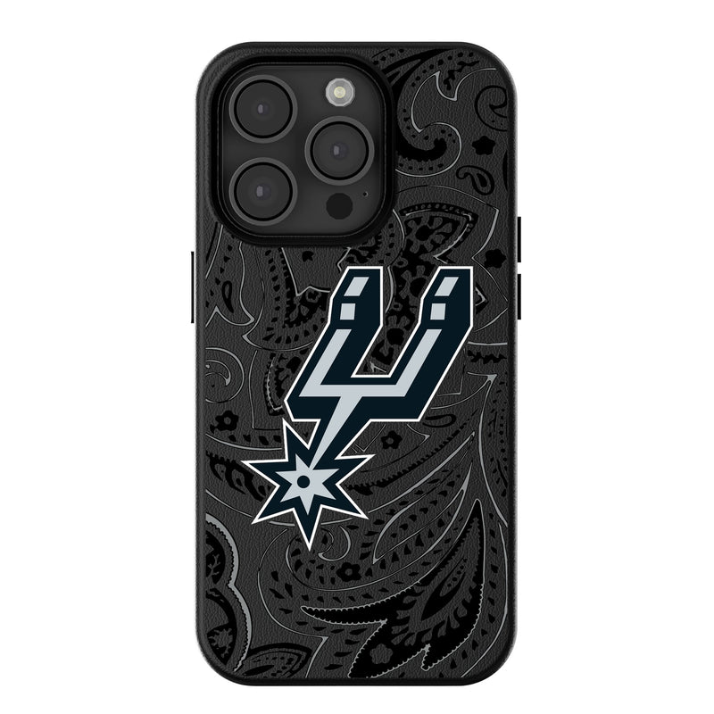 San Antonio Spurs Paisley iPhone MagSafe Compatible Phone Case