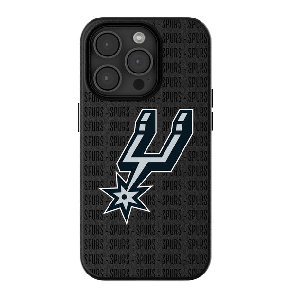 San Antonio Spurs Text Backdrop iPhone MagSafe Compatible Phone Case for Apple iPhone