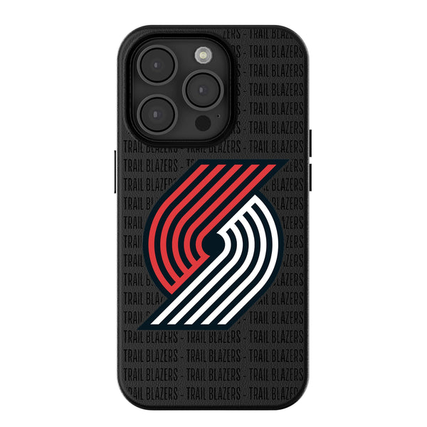 Portland Trail Blazers Text Backdrop iPhone MagSafe Compatible Phone Case for Apple iPhone