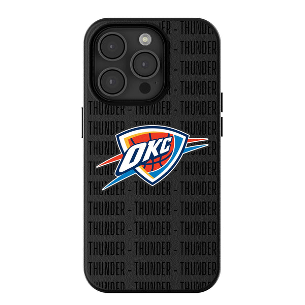 Oklahoma City Thunder Text Backdrop iPhone MagSafe Compatible Phone Case for Apple iPhone