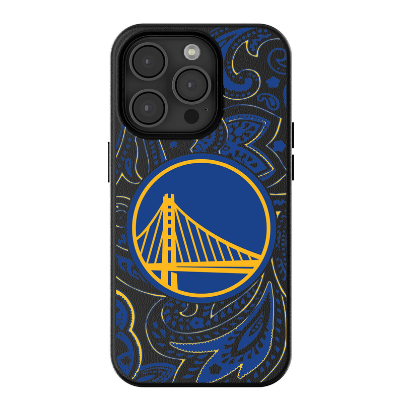 Golden State Warriors Paisley iPhone MagSafe Compatible Phone Case