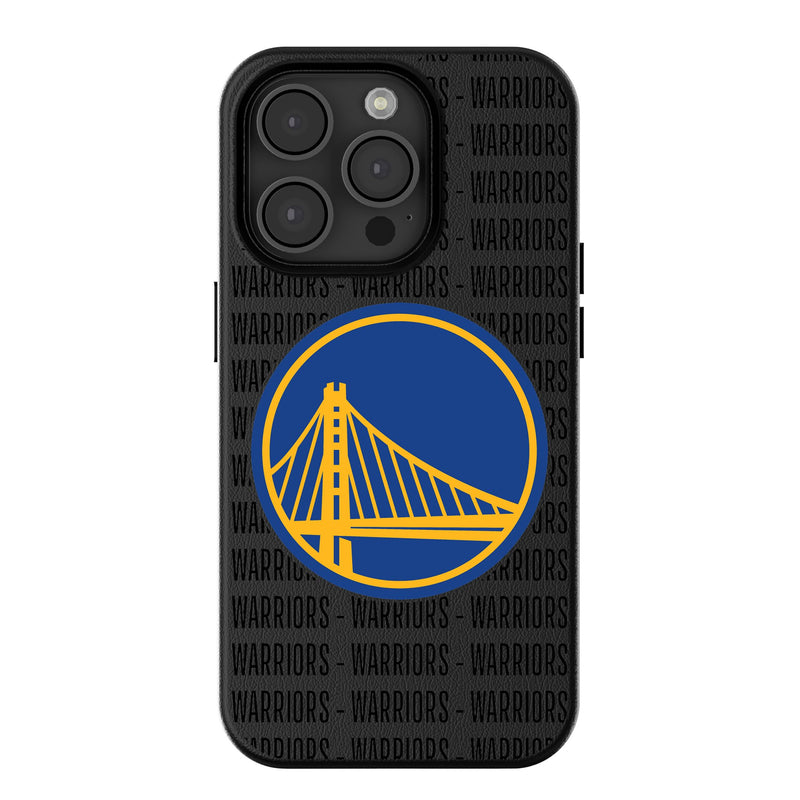 Golden State Warriors Text Backdrop iPhone MagSafe Compatible Phone Case for Apple iPhone