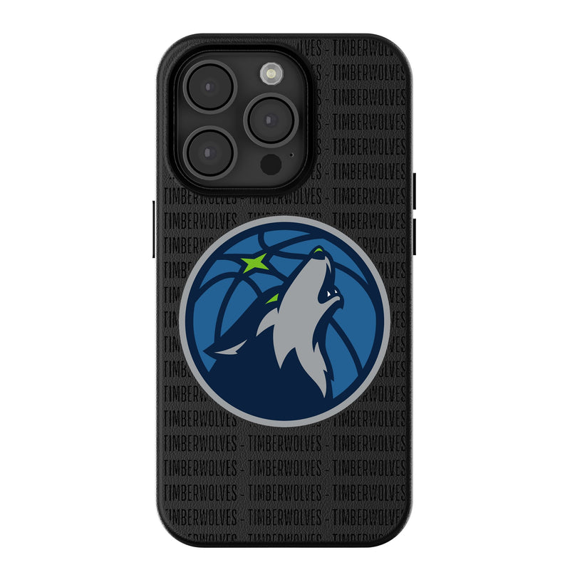 Minnesota Timberwolves Text Backdrop iPhone MagSafe Compatible Phone Case for Apple iPhone