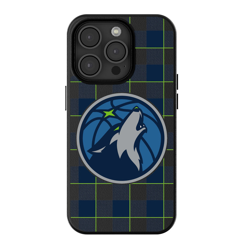 Minnesota Timberwolves Plaid iPhone MagSafe Compatible Phone Case