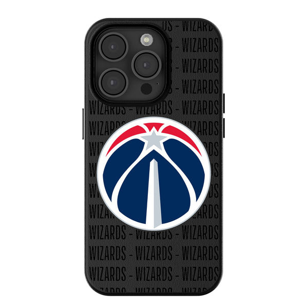 Washington Wizards Text Backdrop iPhone MagSafe Compatible Phone Case for Apple iPhone