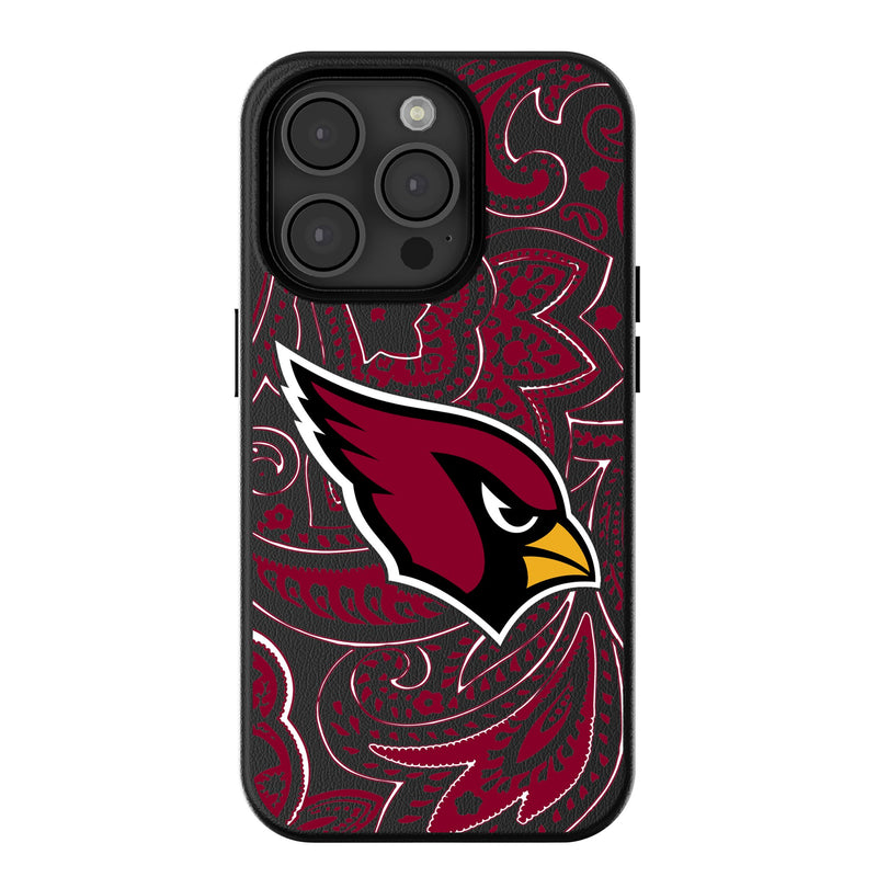 Arizona Cardinals Paisley iPhone MagSafe Compatible Phone Case for Apple iPhone