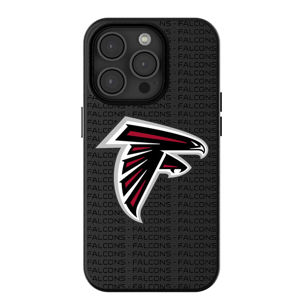 Atlanta Falcons Text Backdrop iPhone MagSafe Compatible Phone Case