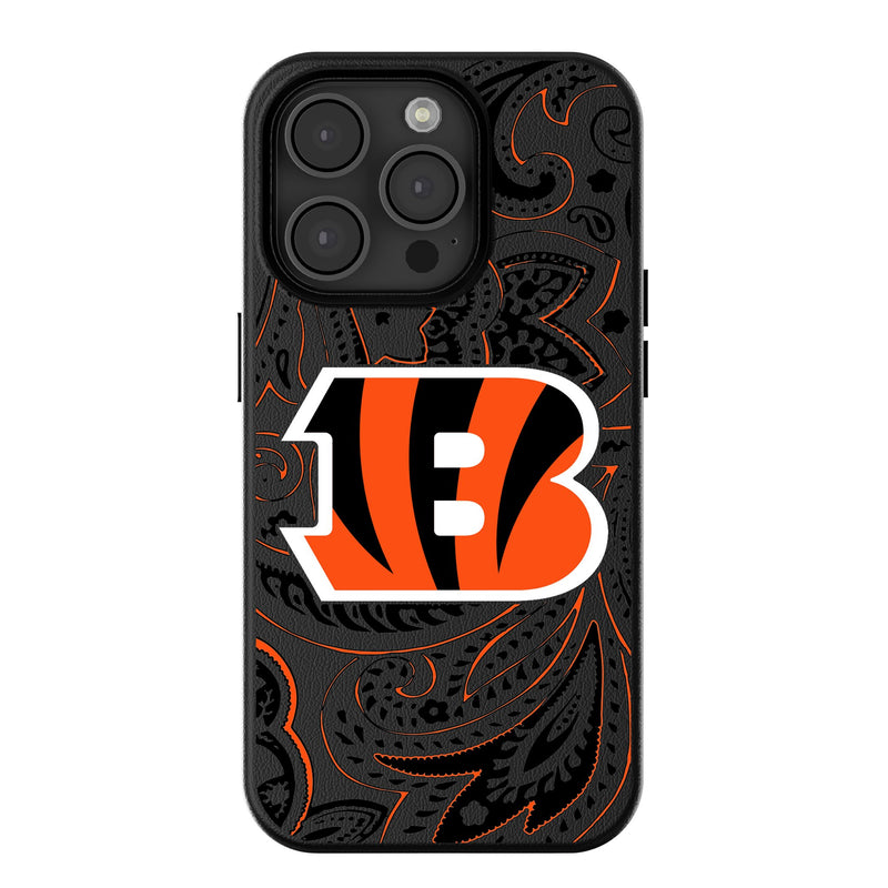 Cincinnati Bengals Paisley iPhone MagSafe Compatible Phone Case for Apple iPhone