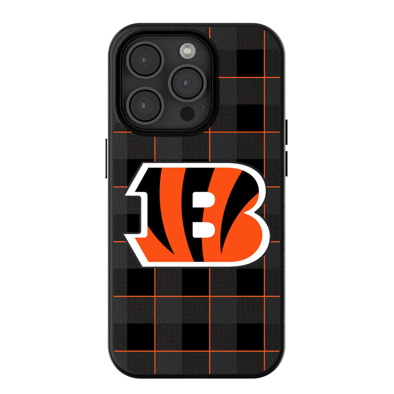 Cincinnati Bengals Plaid iPhone MagSafe Compatible Phone Case for Apple iPhone