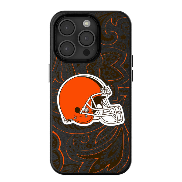 Cleveland Browns Paisley iPhone MagSafe Compatible Phone Case for Apple iPhone
