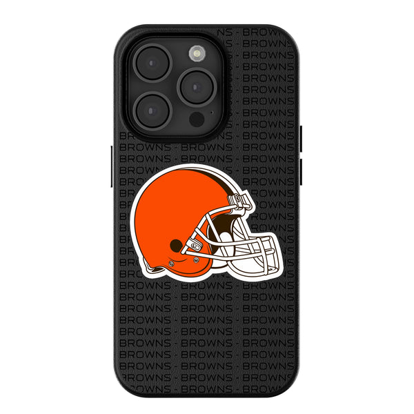 Cleveland Browns Text Backdrop iPhone MagSafe Compatible Phone Case for Apple iPhone