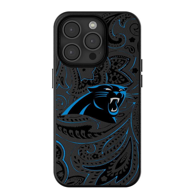 Carolina Panthers Paisley iPhone MagSafe Compatible Phone Case for Apple iPhone