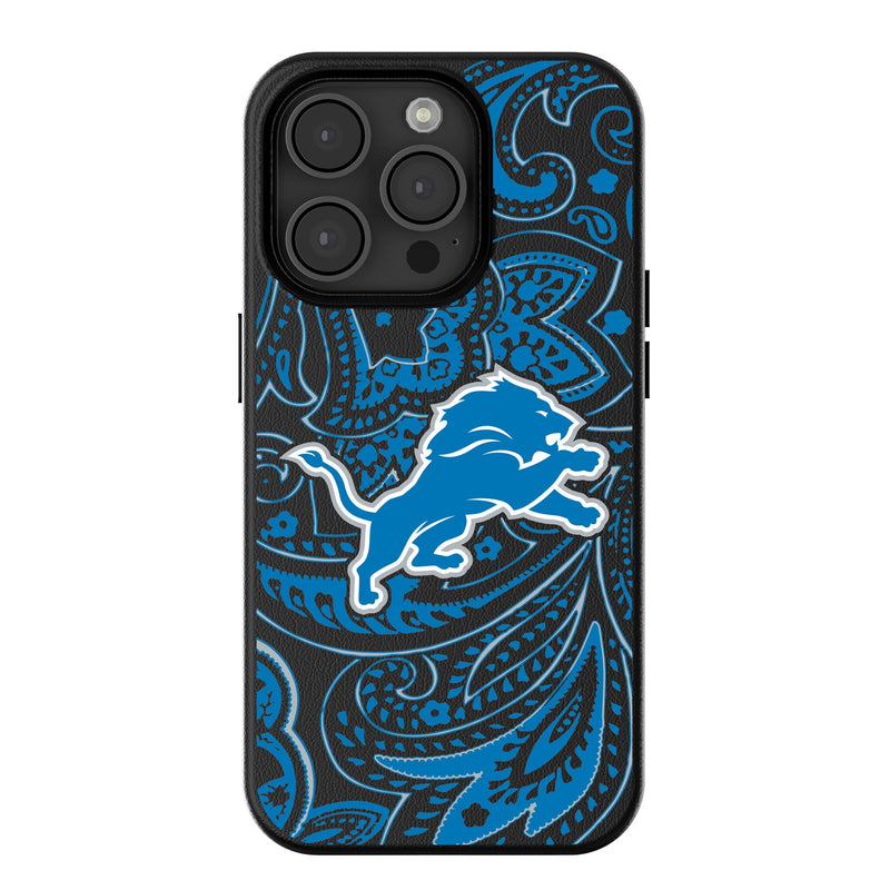 Detroit Lions Paisley iPhone MagSafe Compatible Phone Case for Apple iPhone