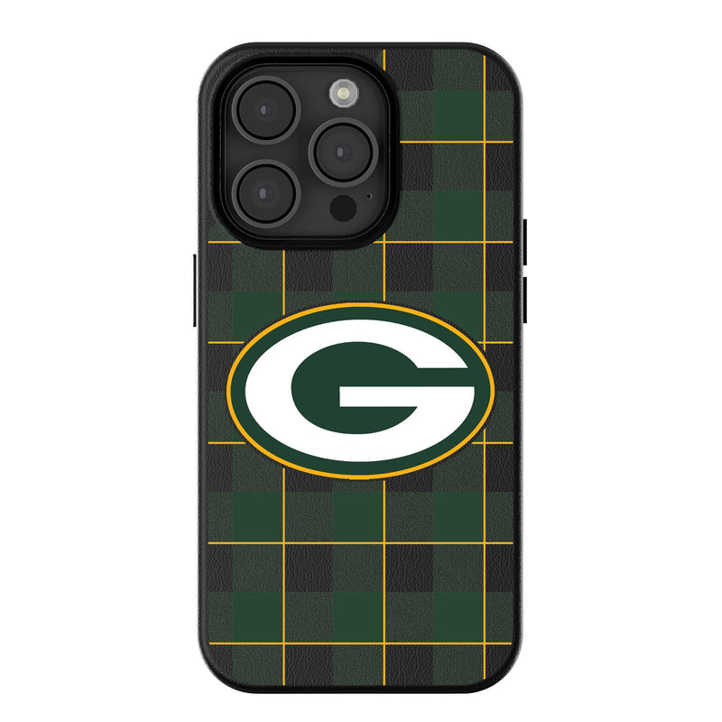 Green Bay Packers Plaid iPhone MagSafe Compatible Phone Case for Apple iPhone