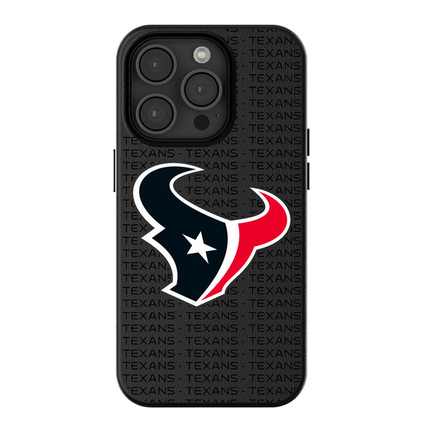 Houston Texans Text Backdrop iPhone MagSafe Compatible Phone Case for Apple iPhone