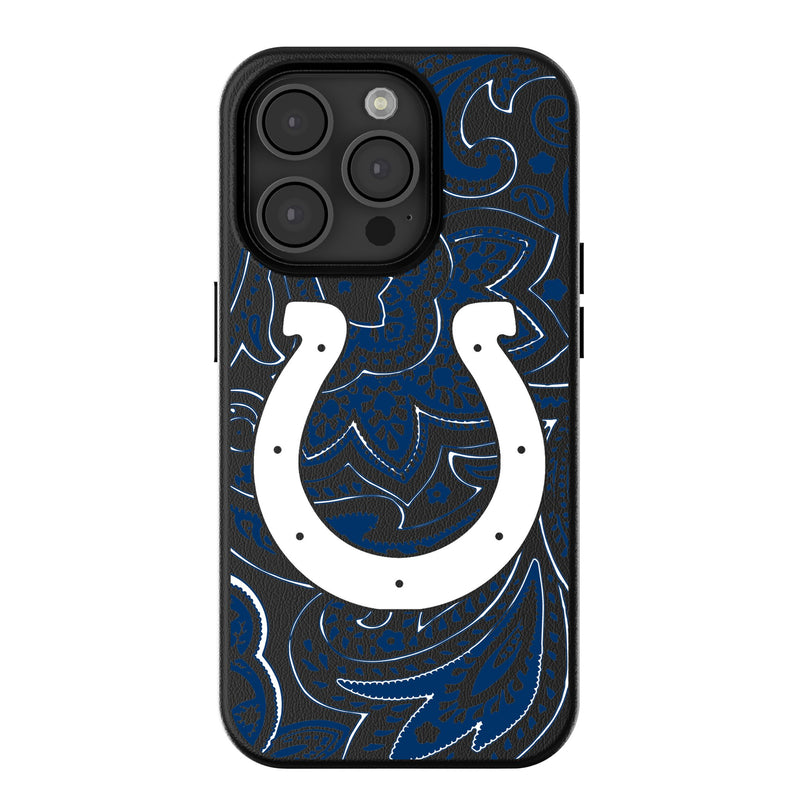 Indianapolis Colts Paisley iPhone MagSafe Compatible Phone Case for Apple iPhone