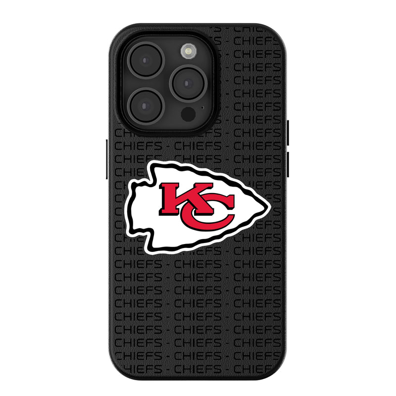 Kansas City Chiefs Text Backdrop iPhone MagSafe Compatible Phone Case for Apple iPhone