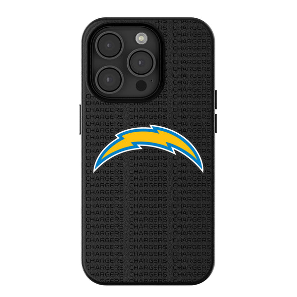 Los Angeles Chargers Text Backdrop iPhone MagSafe Compatible Phone Case for Apple iPhone