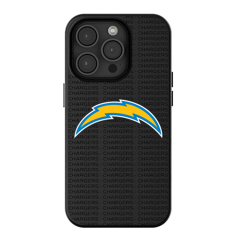 Los Angeles Chargers Text Backdrop iPhone MagSafe Compatible Phone Case for Apple iPhone