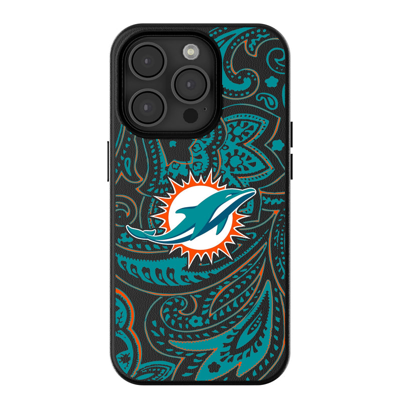 Miami Dolphins Paisley iPhone MagSafe Compatible Phone Case for Apple iPhone