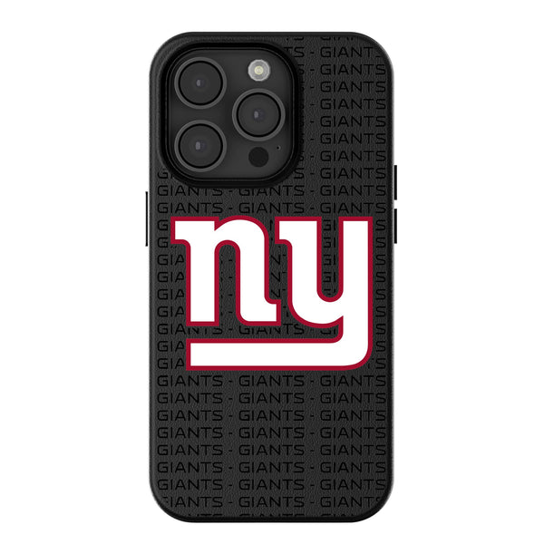 New York Giants Text Backdrop iPhone MagSafe Compatible Phone Case for Apple iPhone