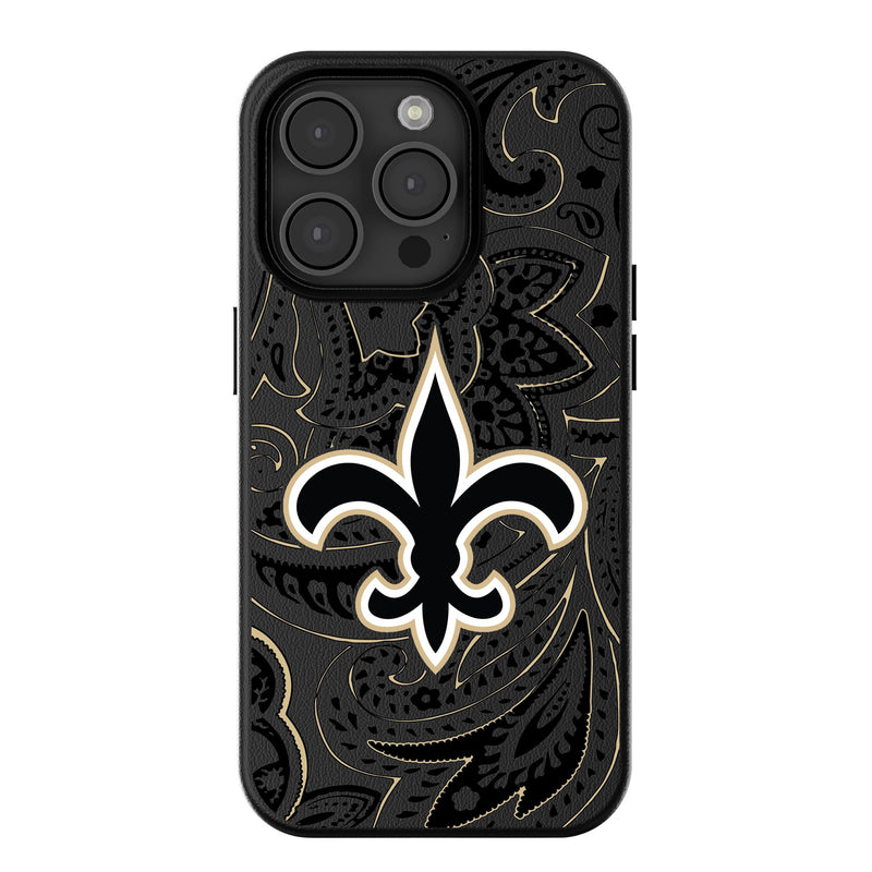 New Orleans Saints Paisley iPhone MagSafe Compatible Phone Case for Apple iPhone