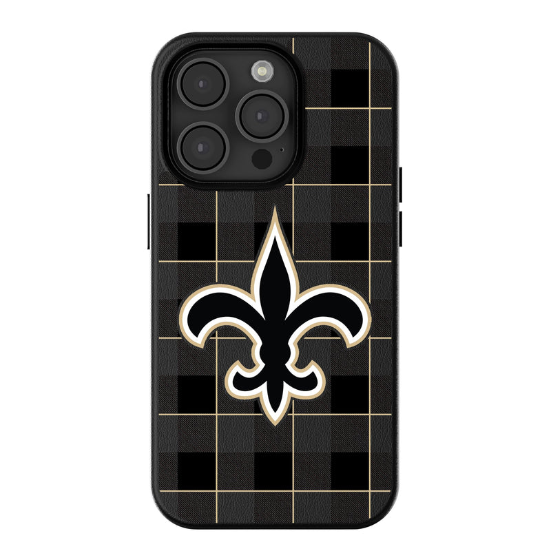 New Orleans Saints Plaid iPhone MagSafe Compatible Phone Case for Apple iPhone