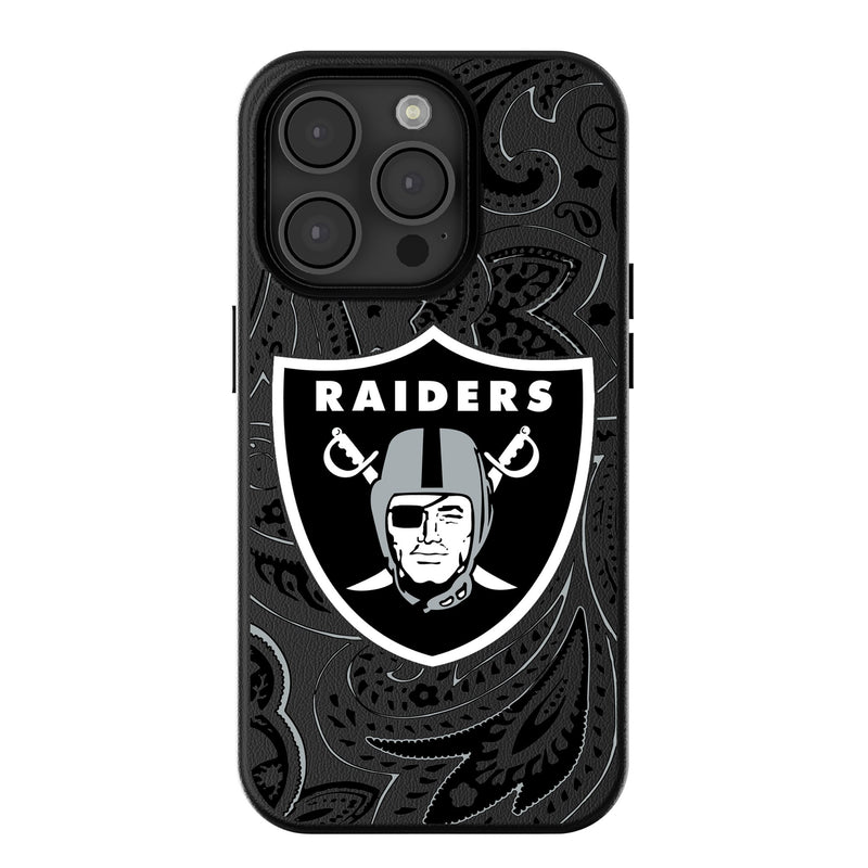 Las Vegas Raiders Paisley iPhone MagSafe Compatible Phone Case for Apple iPhone