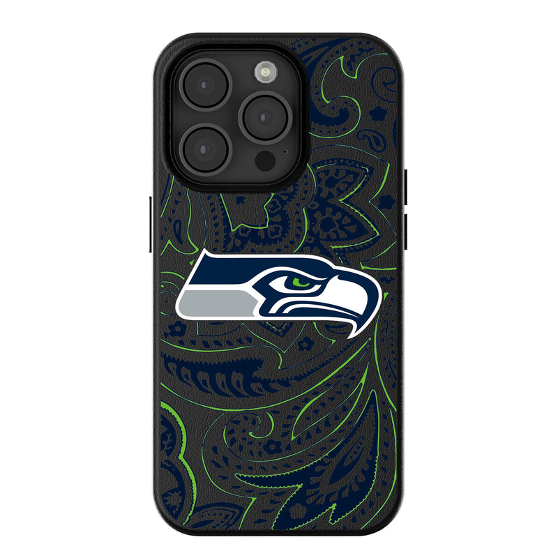 Seattle Seahawks Paisley iPhone MagSafe Compatible Phone Case for Apple iPhone