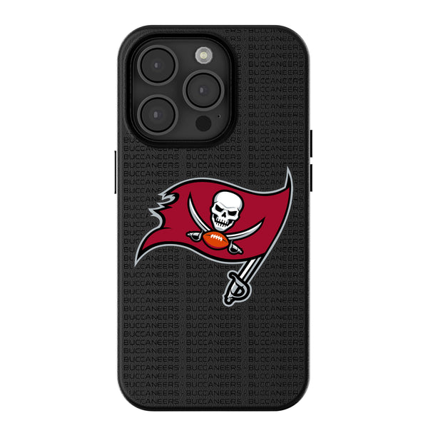Tampa Bay Buccaneers Text Backdrop iPhone MagSafe Compatible Phone Case for Apple iPhone
